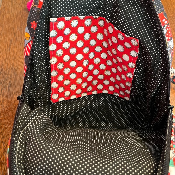 NWOT HANDMADE Mickey and Minnie Mouse Backpack - Red, Black and White ❤️🖤🤍 - Picture 7 of 15